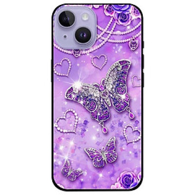 Ốp lưng dành cho Iphone 14 - Iphone 14 Plus - Iphone 14 Pro - Iphone 14 Pro Max - Bướm Hoa Xanh