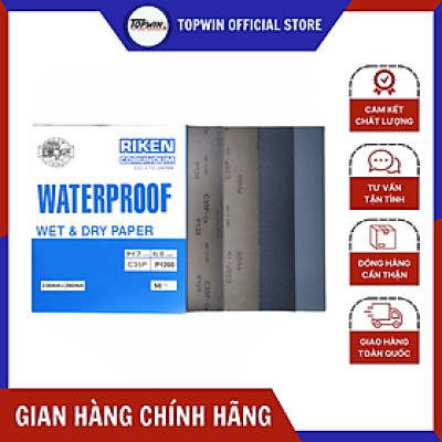 5 Tờ Giấy Nhám Nước RIKEN C35P Nhật Bản Đủ Số Từ P150 Đến P2500 Chính Hãng