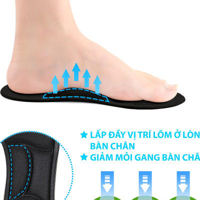 2 cặp lót giày cao gót đa năng 4D cực êm chân, chống thốn gót chân và thấm hút mồ hôi - buybox - BBPK56