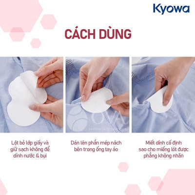 Set 10 miếng dán thấm mồ hôi nách KYOWA - Hàng Nội Địa Nhật Bản