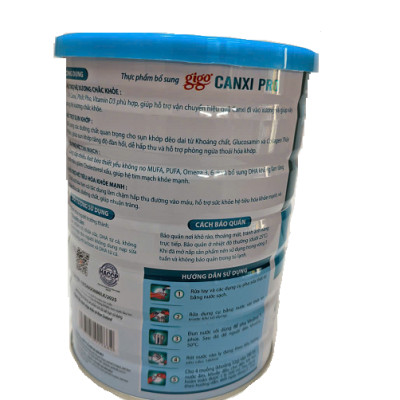  (Date T8/2027)Sữa Bột Gigo Canxi Pro 900g - Bổ Sung Canxi, Hỗ Trợ Xương Khớp, DHA, Collagen