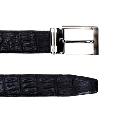 HC4709-10-11-12 - Thắt lưng nam da cá sấu Huy Hoàng gai lưng 4P đầu kim màu đen, nâu đất, nâu đỏ, vàng bò