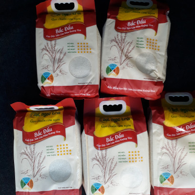 Đặc sản An Giang - Gạo Hạt Ngọc Trời Bắc Đẩu Túi 5kg - Gạo Đặc Sản Lúa Mùa Ruộng Tôm - OCOP 4 Sao