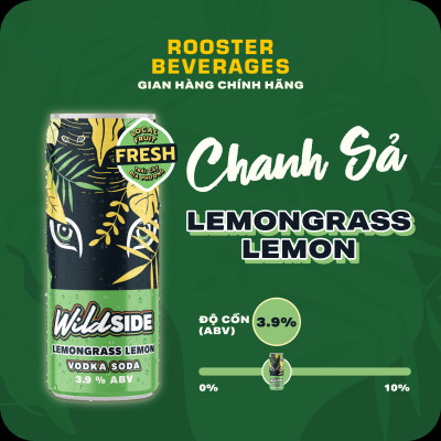 WildSide Vodka Soda Vị Chanh Sả - Thùng 10 Lon (330ml)