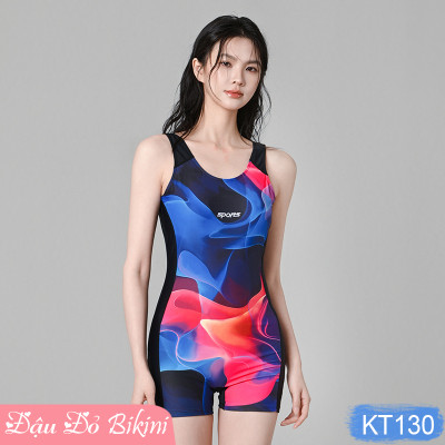 Đồ bơi áo tắm liền thân quần đùi nữ trẻ trung rực rỡ, mẫu sexy tôn dáng, che bụng hoàn hảo, có size lớn big size cho bạn nữ mập béo | KT130
