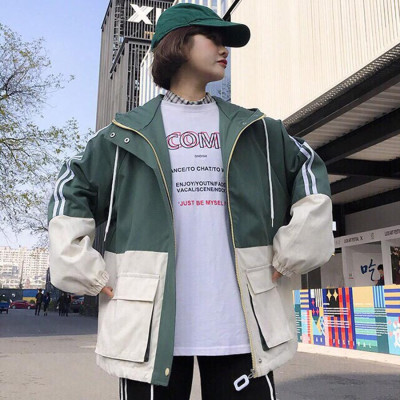  Áo khoác nữ dù 2 lớp in chữ LionGirl phối nón hàng đẹp - M304