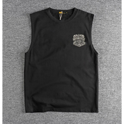 Áo thun không tay phong cách Retro_Biker_dã ngoại