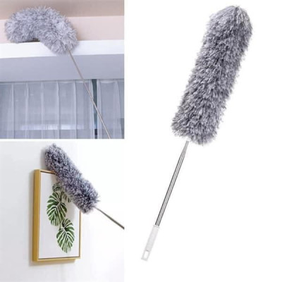 Chổi Quét Trần Nhà Bằng Sợi Cán Dài Xếp Gọn 2m8 - Chổi Quét Bụi Đa Năng Rút Xoay 360 Độ