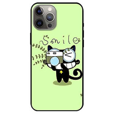 Ốp lưng dành cho Iphone 12 Mini - 12 / 12 Pro - 12 Pro Max mẫu Mèo Xanh Chụp Ảnh
