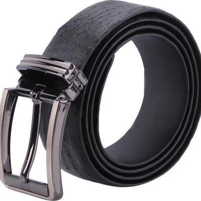 Thắt Lưng Nam Da Đà Điểu Bản Lớn Da Hột Đầu Kim Huy Hoàng HT4438 - Đen