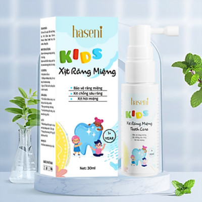 Xịt Chống Sâu Răng Cho Bé, Xịt Thơm Miệng Cho Bé Teeth Care Haseni 30ml
