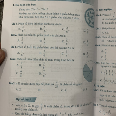 Bộ đề kiểm tra toán 6 tập 2