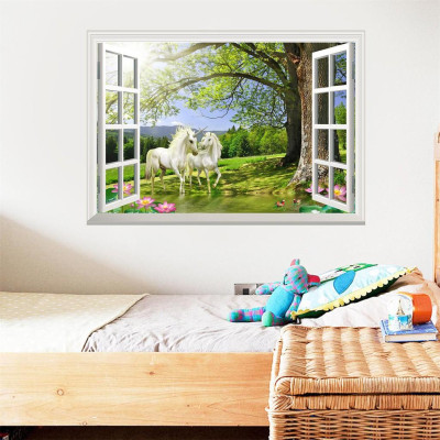 Tranh decal dán tường, giấy dán tường 3D cao cấp Hạnh phúc lứa đôi