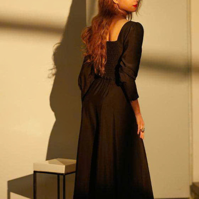 Chân váy chữ A xoè midi dài qua gối Vĩ Dạ SKI039 thời trang thiết kế Hity