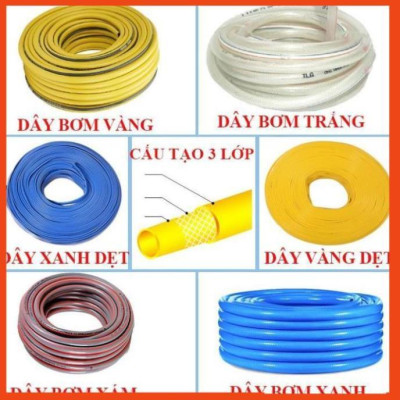 Bộ dây vòi xịt nước rửa xe, tưới cây tăng áp 3 lần,loại 3-5M (nối đồng nhựa đen) 206317
