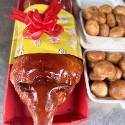 Dấm hồng 330ml + bột nổ da 100gr