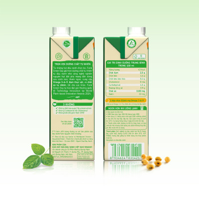 Thùng Vinasoy Fami Green soy rất ít đường hộp (10 hộp x 1 Lít)
