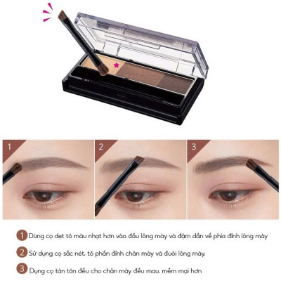 Bột Kẻ Lông Mày Chống Trôi Màu Tự Nhiên Kissme Heavy Rotation Natural Powder Eyebrow (2.3G)