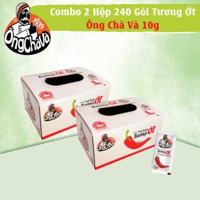 Combo 2 Hộp 240 Gói Tương Ớt Gói Ông Chà Và 10gr (Chili Sauce)