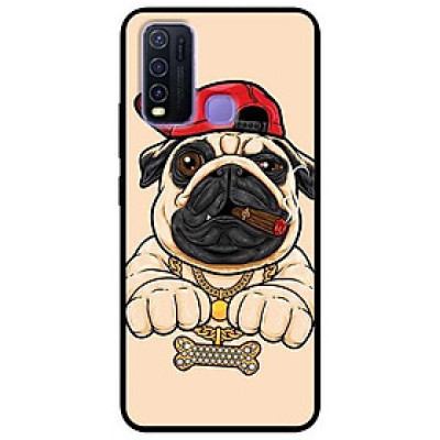 Ốp lưng dành cho Vivo Y30 - Y30i - Y50 mẫu Pulldog Hiphop Nền Vàng