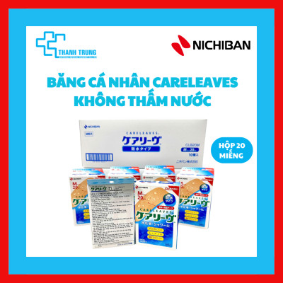 BĂNG CÁ NHÂN KHÔNG THẤM NƯỚC CARELEAVES HỘP 20 MIẾNG