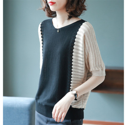 Áo len mỏng nữ Tay lỡ  Cổ tim Thanh lịch Form rộng Ulzzang Hàn Quốc Mẫu mới Thu Đông Haint Boutique Al33