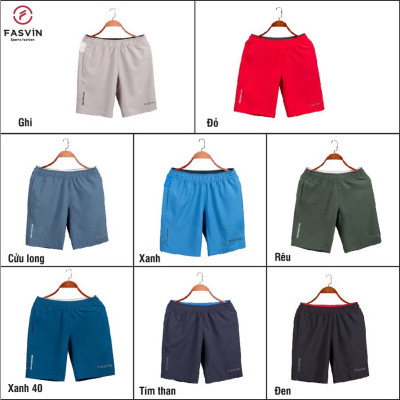 Quần đùi nam Fasvin Q21450.HN short thể thao vải gió chun trơn mát co giãn 4 chiều.