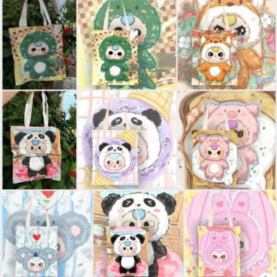 [KoSuyTu] Túi Vải Canvas Cao Cấp Hot Trend Họa Tiết Ba.By.Thr.ee - Size Lớn 35×40cm - Trẻ Trung, Đi Học, Đi Chơi