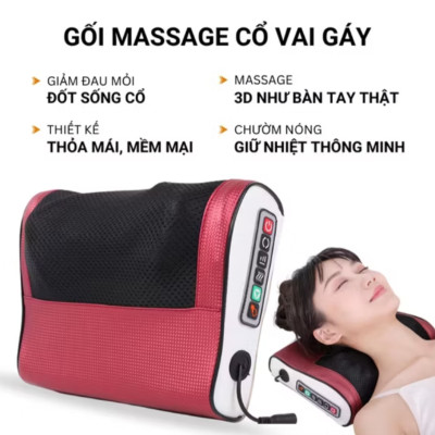 BỘ GỐI ĐIỆN MASSAGE CỔ VAY GÁY 20 BI MASSAGE 