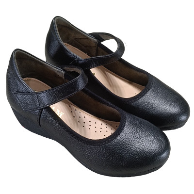 Giày Nữ Búp Bê Đế Xuồng HA NAM Da Bò Thật Thời Trang Cao Cấp 5cm GBBN2059