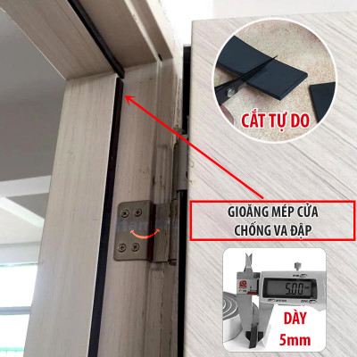 Cuộn Xốp Dán Chân Bàn Ghế Chống Ồn Keo Tự Dính Viền Nội Thất Bịt Khe Cửa Sổ Góc Bàn Chống Va Đập