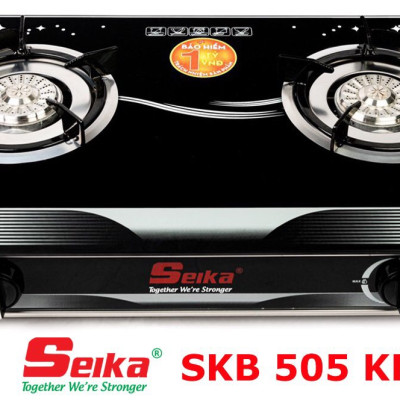 Bếp Gas Đôi Mặt Kính Seika - SKB 505 KE - Hàng Chính Hãng