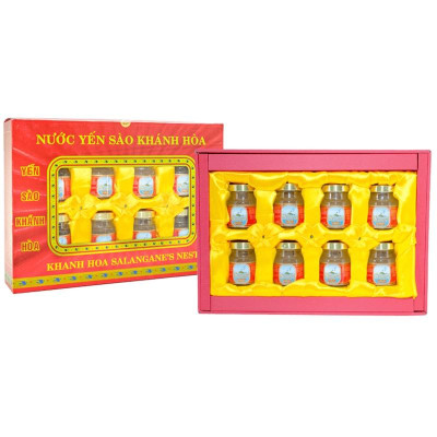 Nước Yến Sào️ CAO CẤP️ Khánh Hòa Sanest Lọ 70ml, Hộp 8 Lọ - 002H8