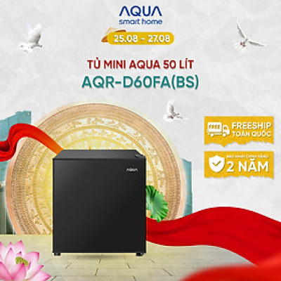 Tủ lạnh Aqua 50 lít AQR-D60FA(BS) - Freeship toàn quốc - Hàng chính hãng - Bảo hành 2 năm