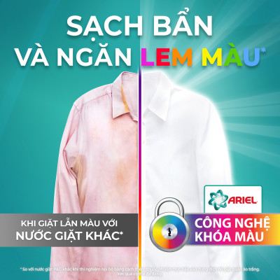 Nước Giặt ARIEL Cửa Trước Bền Màu Hương Sen Nhài Túi 3.7 KG