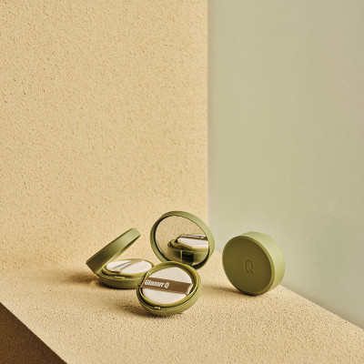 Phấn nước trang điểm che phủ kiềm dầu thuần chay GLAMRR Q VEGAN SUPER COVER CUSHION (1 lõi x 15g) by Gilaa