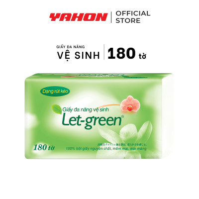 Combo Bao Khăn Giấy Vệ Sinh Đa Năng LET-GREEN 18*21cm, 180 Tờ/Bao