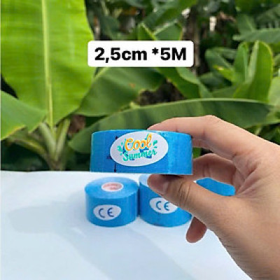 1 Cuộn 2,5cm x 5m Băng Keo Thể Thao Chất Thun Co Giãn Hỗ Trợ Cơ Bắp, Khớp (Kinesiology Tape) - Giao Màu Ngẫu Nhiên