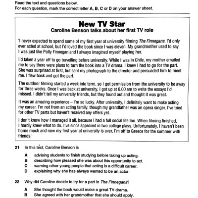 Cambridge Preliminary English Test 5 Student