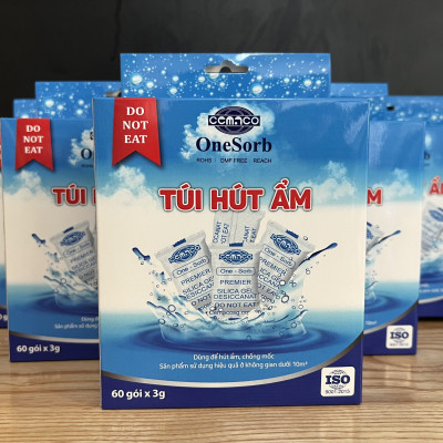 Gói Hút Ẩm CemacoSG Hộp hút ẩm 60 gói x 3g đạt tiêu chuẩn ISO 9001:2015 Hàng Chính Hãng