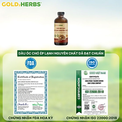 Dầu óc chó ép lạnh nguyên chất GoldzHerbs - Chai 120ml/ 250ml