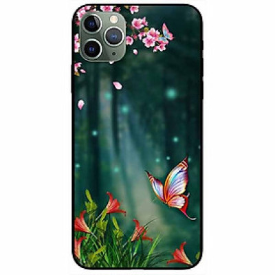 Ốp lưng dành cho Iphone 11 Pro mẫu Bướm Và Hoa Đỏ