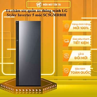 Tủ chăm sóc quần áo thông minh LG Styler Inverter 5 móc SC5GMR80H - HÀNG CHÍNH HÃNG - CHỈ GIAO HCM