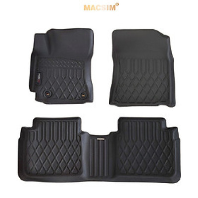Thảm lót sàn xe ô tô Toyota Corolla Altis 2020+ (sd) Nhãn hiệu Macsim chất liệu nhựa TPE cao cấp màu đen