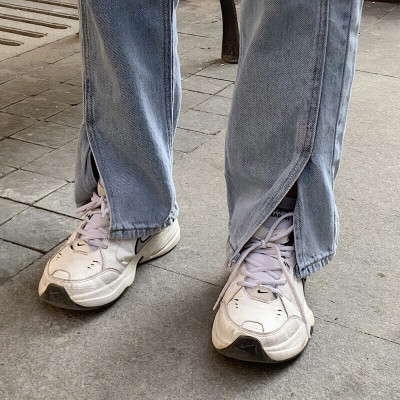 Quần Jeans ống rộng cạp cao cao cấp cho Nữ