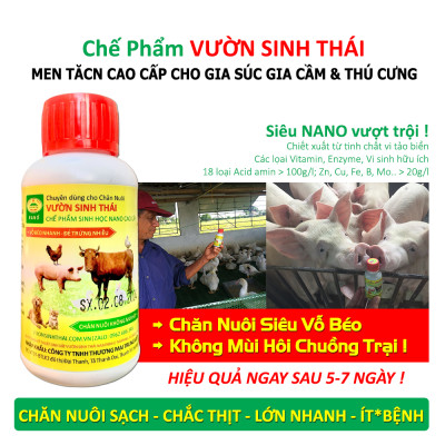 Combo 2 chai Chế phẩm VƯỜN SINH THÁI dùng cho Chăn Nuôi gia súc gia cầm
