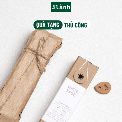 Nhang Thủ Công Xô Thơm Trắng 3 Lành Hộp 30 Que 100 % Tự Nhiên Tặng Kèm Đế Chăm Không Hóa Chất Xông Thơm