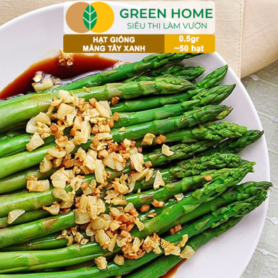 Hạt Giống Măng Tây Xanh Greenhome, Gói 0.5g~50 hạt, Dễ Trồng Quanh Năm, Nảy Mầm Cao, Thu Hoạch Nhanh, Năng Suất Cao T19