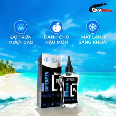 [Chai 90ml] Gel bôi trơn hậu môn mát lạnh - Shell Supermen Cooling