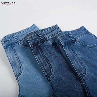 Quần Short Jeans Nam VIỆT PHÁP Chất liệu Jeans Cotton Cao Cấp co giãn, độ bền màu cao 0313